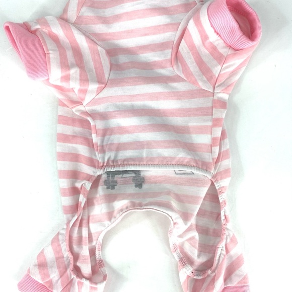Pets and dogs Paris striped pink and white PJs - Picture 2 of 5